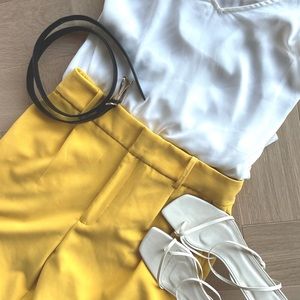 Zara Yellow Trousers, Sz L